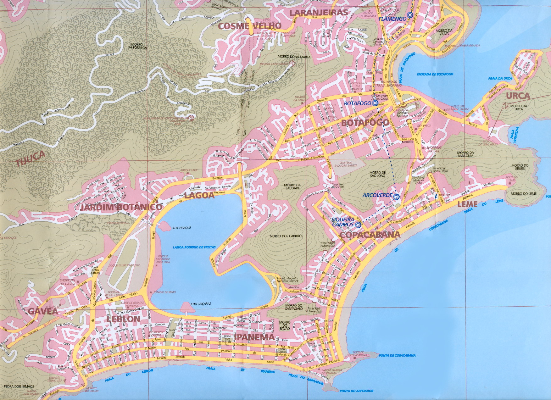 Detailed Rio Map - BoLeRio